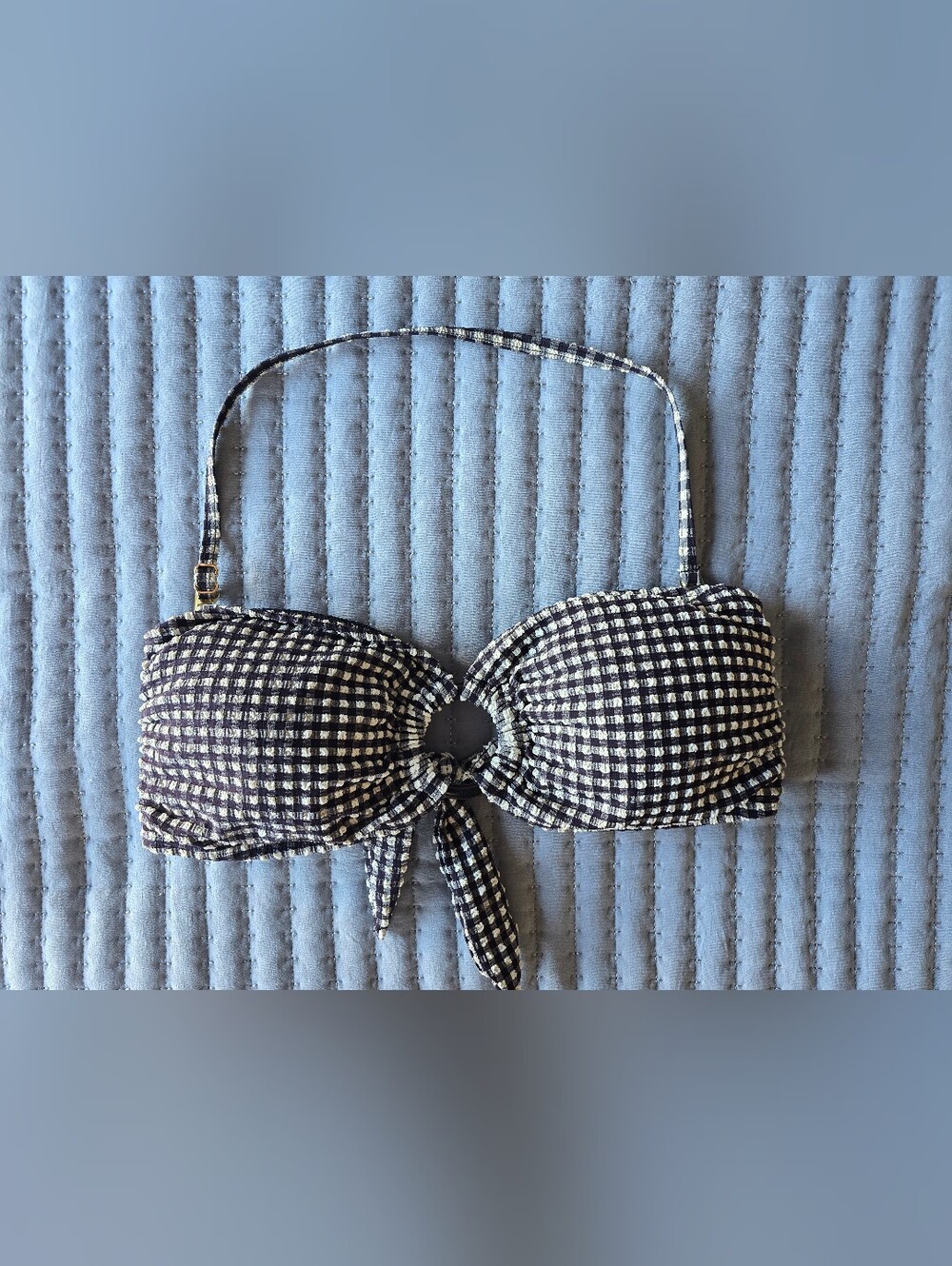 Kate Spade Bandeau Gingham Bikini, Medium